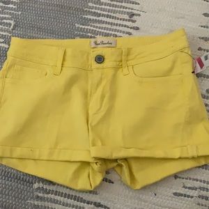 Bright yellow shorts